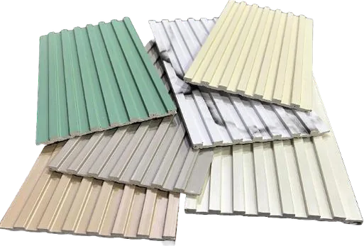 Louver samples in marble, green and cream